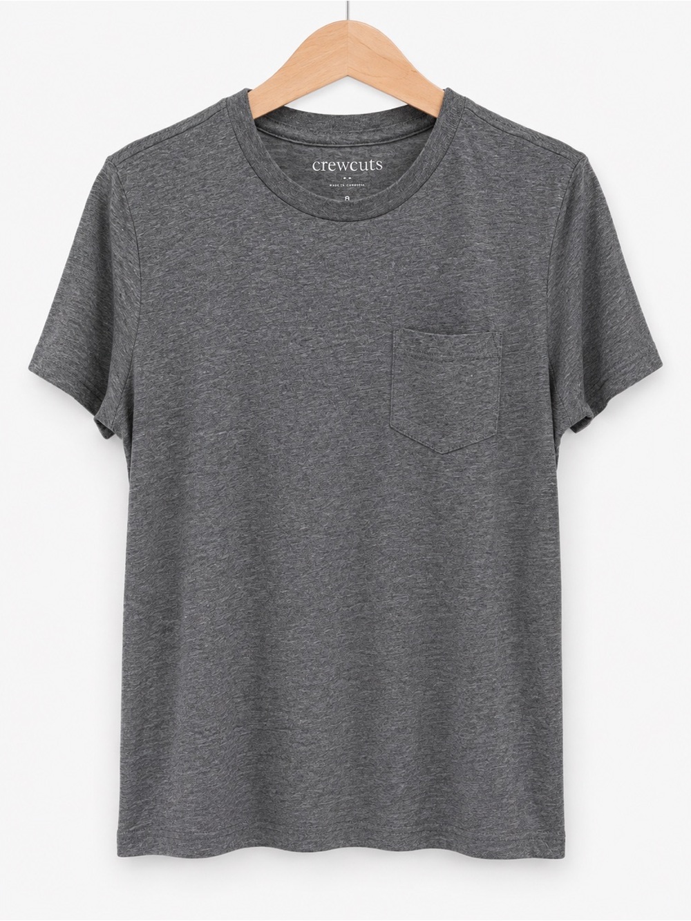 J. Crew Crewcuts Heather Charcoal Pocket Tee - Dark Gray